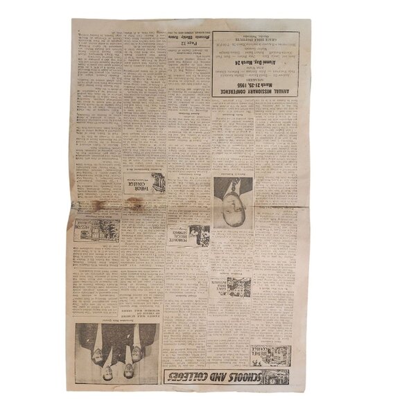 Vintage February 1955 Mennonite Weekly Review Newspaper Newton Kansas Religious - Picture 7 of 10